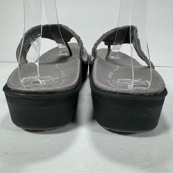 Abeo B.I.O. System Mystic Wedge Beaded Comfort Sandals Pewter Women’s Size 11 - Picture 6 of 11